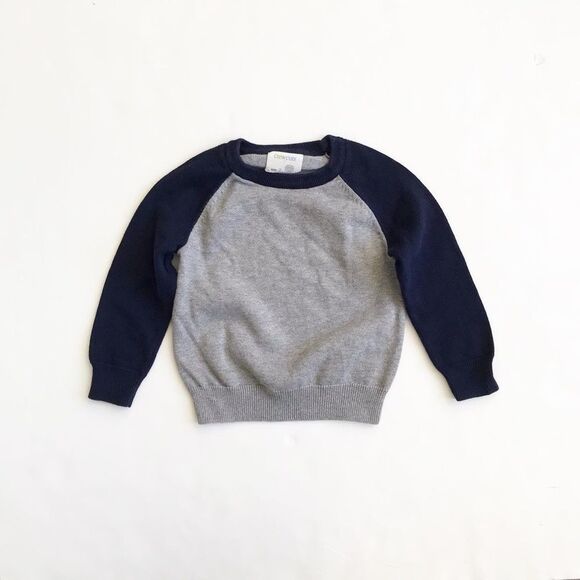 Crewcuts blue/gray light knit sweater VGUC 2T - Picture 1 of 4